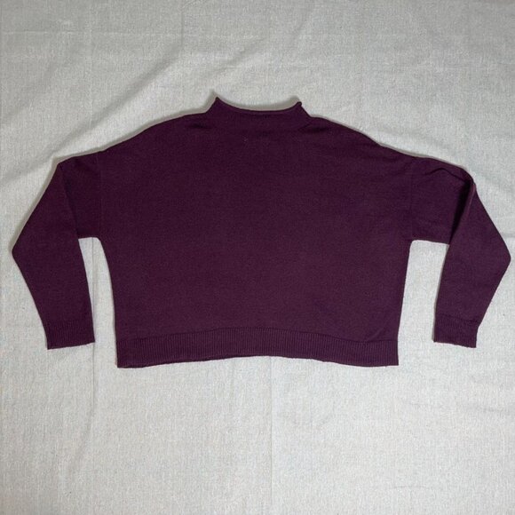 Sonoma Burgundy Lightweight Funnel Neck Sweater - Small - Picture 2 of 7
